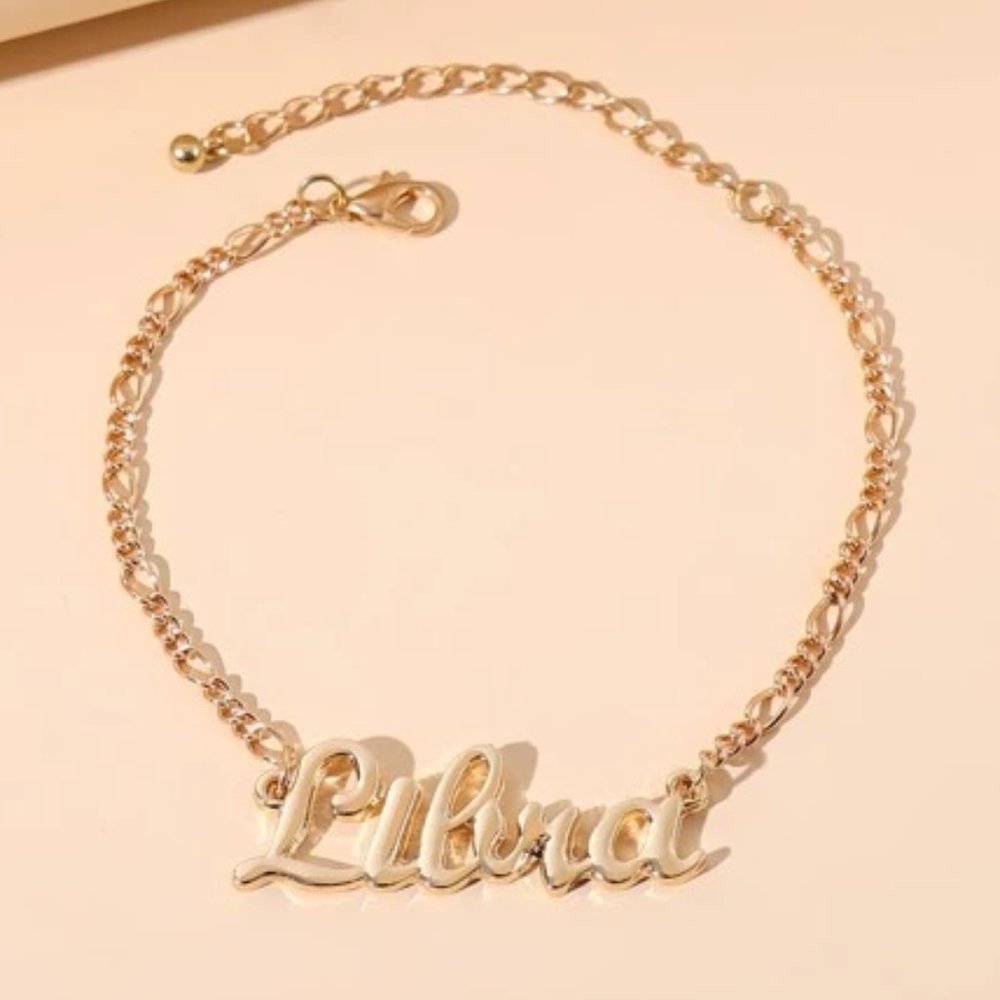Libra Zodiac Golden Bracelet
